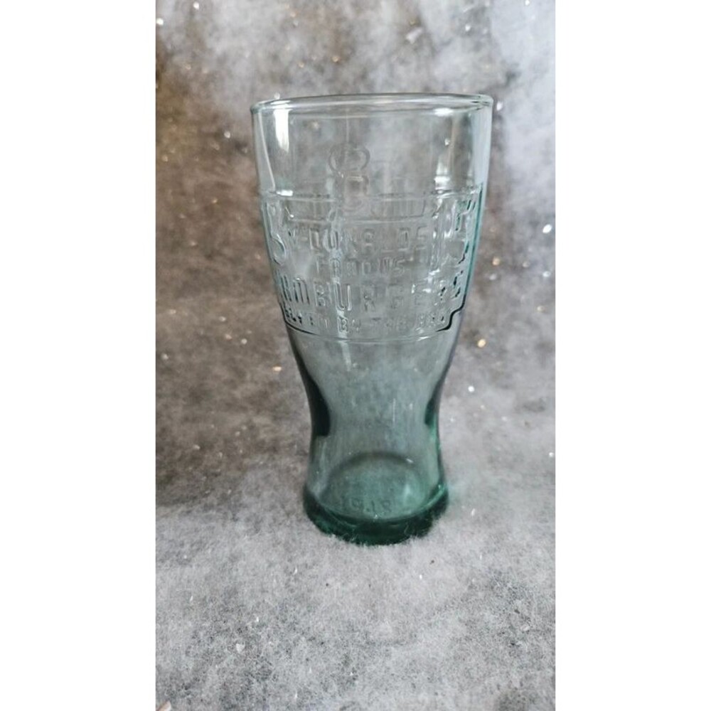 McDonald's 1948 Embossed Green Tint Glass | Collectible
